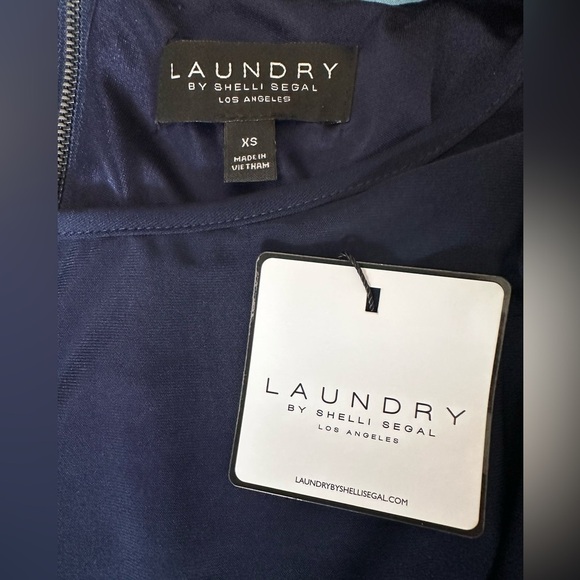 NEW Laundry by Shelli Segal Navy Jersey Dress XS - Picture 5 of 6